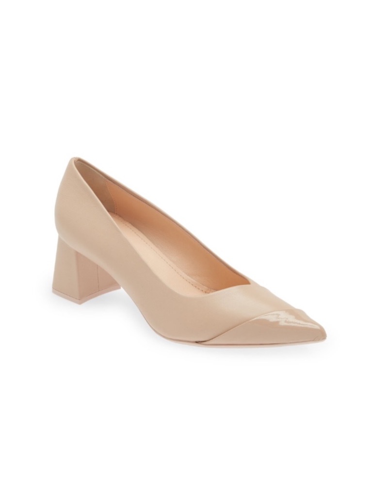 - Agl Stety Block Heel Pointed Toe Pump Size Us 6 Brand New
